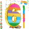 Rainbow Number 6 Pinata for 6th Birthday Party Decorations, Fiesta, Kids Anniversary Celebration, Birthday Pinata with Stick, Blindfold and Confetti (Small, 16.5 x 11.5 x 3 In)